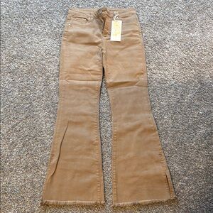 Tan Flare & Wide Leg Jeans